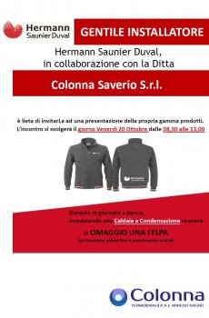 GIUBBINO TECNICO HERMANN PER OGNI CALDAIA A CONDENSAZIONE