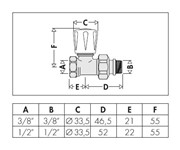 VALV. 3/8 TERMOST.c/PREREG.DIR.FERRO VALV. 3/8 TERMOST.c/PREREG.DIR.FERRO