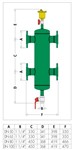 SEPARATORE IDRAULICO DN150 C/ISOLAM.