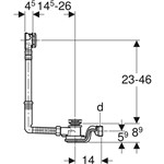 SIFONE CON COLONNA VASCA, D52, AZION SIFONE CON COLONNA VASCA, D52, AZION