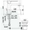 MISCELATORE LAVABO S/A SERIE ELLE CR