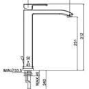 MISCELATORE LAVABO T/C PROLUNGATO