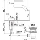 MISC. LAVABO LIGHT NERO OPACO
