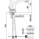 MISCELATORE LAVABO S/A SERIE SLY CR