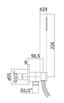 DUPLEX TONDO C/PRESA ACQUA NERO OPAC