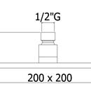 SOFFIONE QUADRO 200X200 IN METALLO