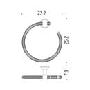 PORTASALVIETTE AD ANELLO OTTONE