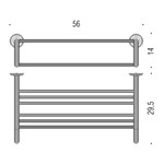 RACK PORTA SALVIETTE OTTONE ANTICATO