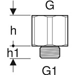 ADATTATORE G 3/4"-G 2", ZINCATO